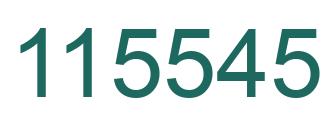 Number 115545 green image