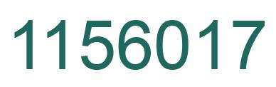 Number 1156017 green image