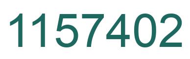 Number 1157402 green image
