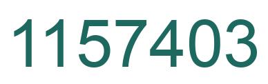 Number 1157403 green image