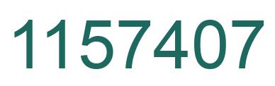Number 1157407 green image