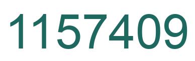 Number 1157409 green image