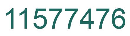 Número 11577476 imagen verde