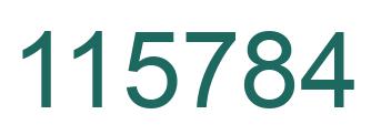 Número 115784 imagen verde