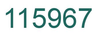 Number 115967 green image