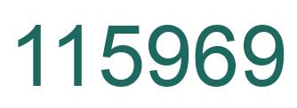 Number 115969 green image