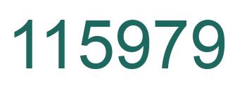 Number 115979 green image