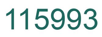 Number 115993 green image