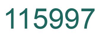 Number 115997 green image