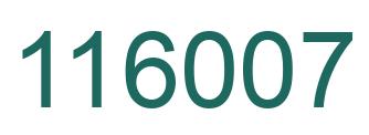 Number 116007 green image