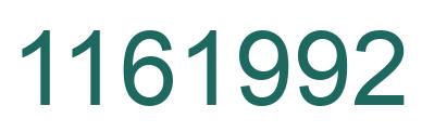 Number 1161992 green image