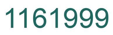 Number 1161999 green image