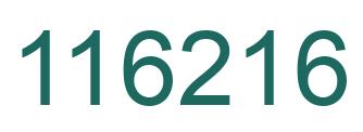 Number 116216 green image