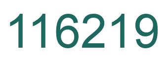 Number 116219 green image