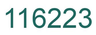 Number 116223 green image