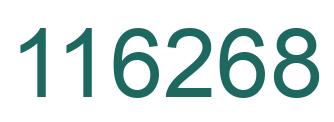 Number 116268 green image