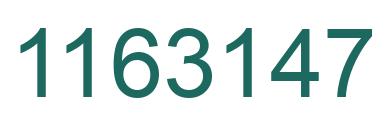 Number 1163147 green image