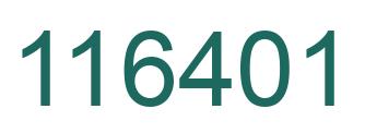 Número 116401 imagen verde
