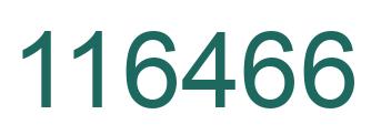 Number 116466 green image