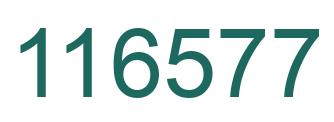 Number 116577 green image