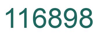 Number 116898 green image