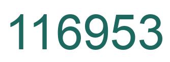Number 116953 green image
