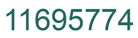 Número 11695774 imagen verde