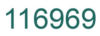 Number 116969 green image