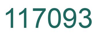 Number 117093 green image
