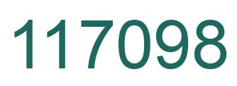 Number 117098 green image