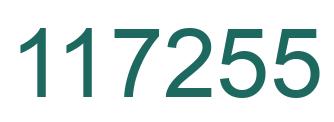 Number 117255 green image