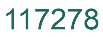 Number 117278 green image