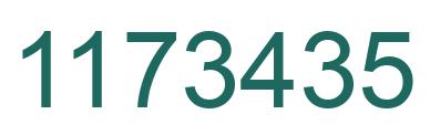 Number 1173435 green image