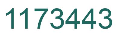 Number 1173443 green image