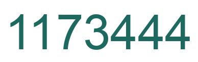 Number 1173444 green image