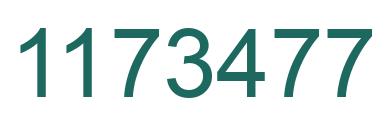 Number 1173477 green image