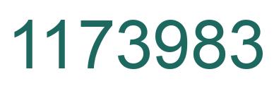 Number 1173983 green image