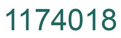 Number 1174018 green image