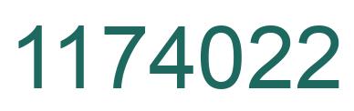 Number 1174022 green image