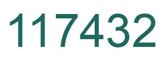 Number 117432 green image