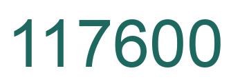 Número 117600 imagen verde