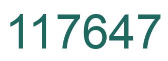 Número 117647 imagen verde