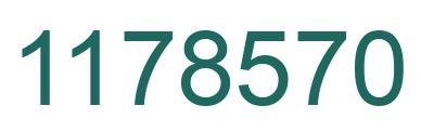 Number 1178570 green image