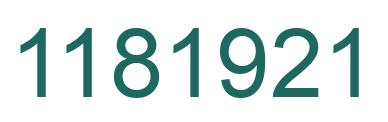 Number 1181921 green image