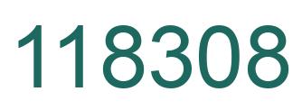 Number 118308 green image
