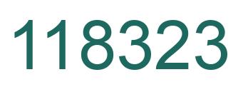 Number 118323 green image
