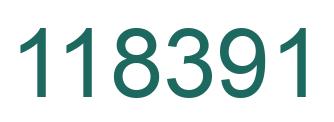 Number 118391 green image
