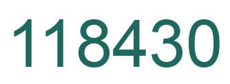 Number 118430 green image