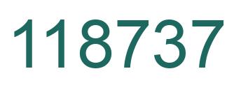 Number 118737 green image