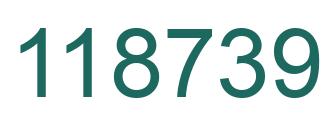 Number 118739 green image